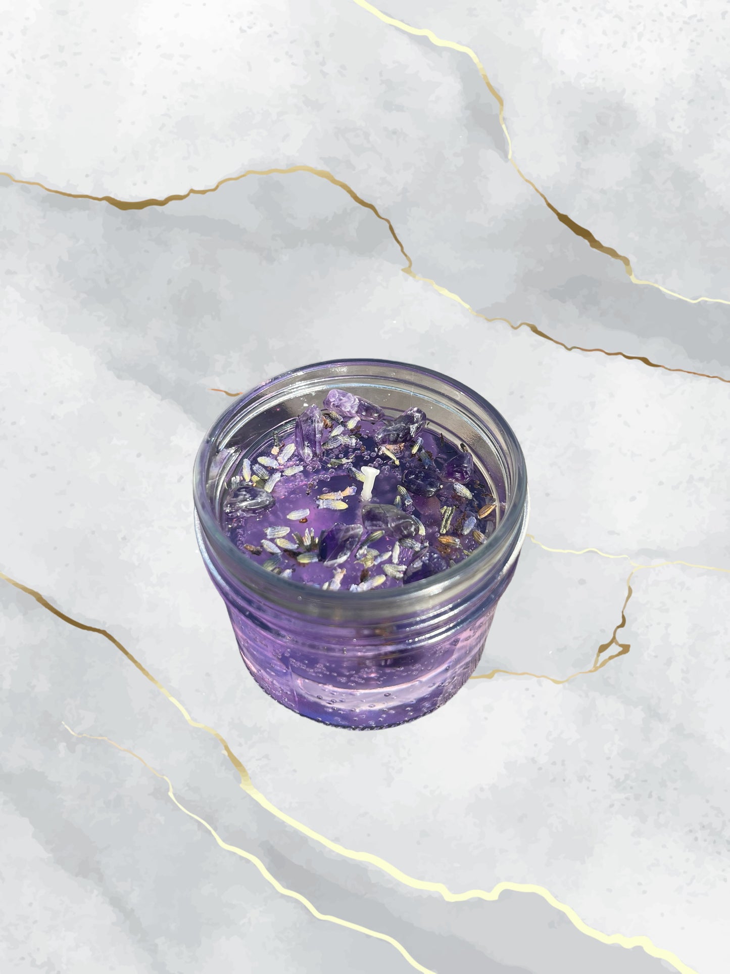 LAVENDER | Dried Lavender Flowers | Amethyst Crystal Chips