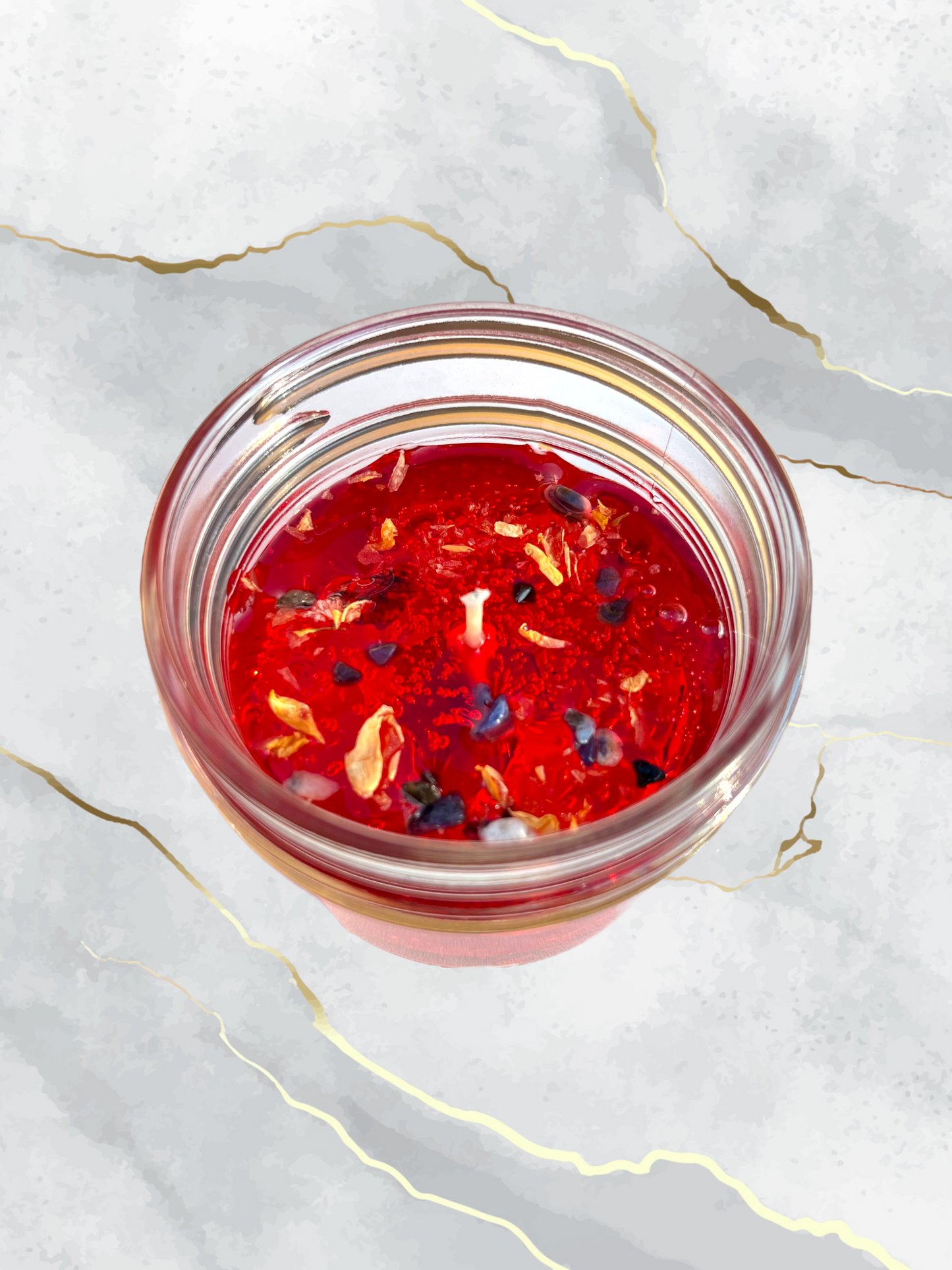 ARIES | Honeysuckle Rose Scent | Dried Jasmine Flowers | Sodalite Crystal Chips