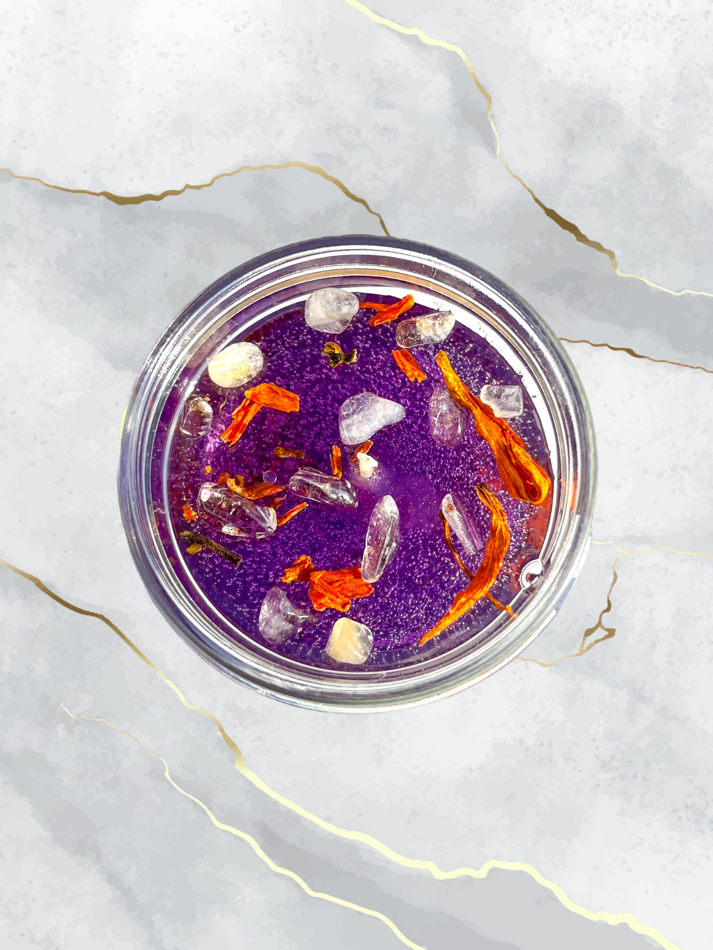 VIRGO | Eucalyptus Lavender Scent | Dried Lily Flowers | Citrine Crystal Chips